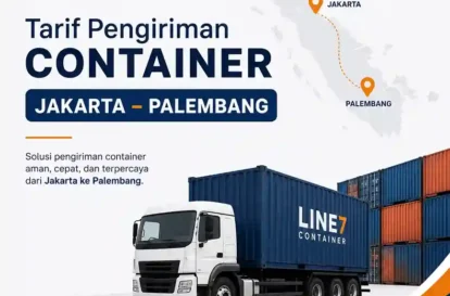 Tarif pengiriman container Jakarta Palembang FCL untuk logistik industri