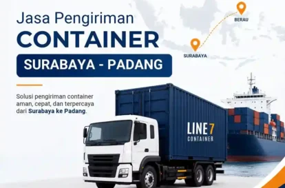 Jasa pengiriman container Surabaya Padang FCL dari Line7 Container