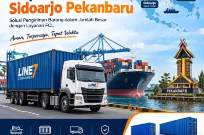 Ekspedisi Container Sidoarjo Pekanbaru FCL 20 dan 40 Feet