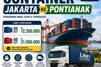 Jasa Pengiriman Container Jakarta Pontianak 20 Feet dan 40 Feet